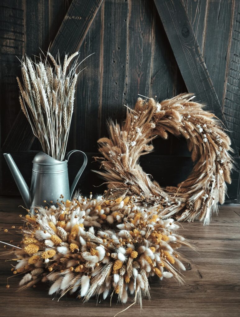 wianki naturalne dekoracje drzwi i wnętrza