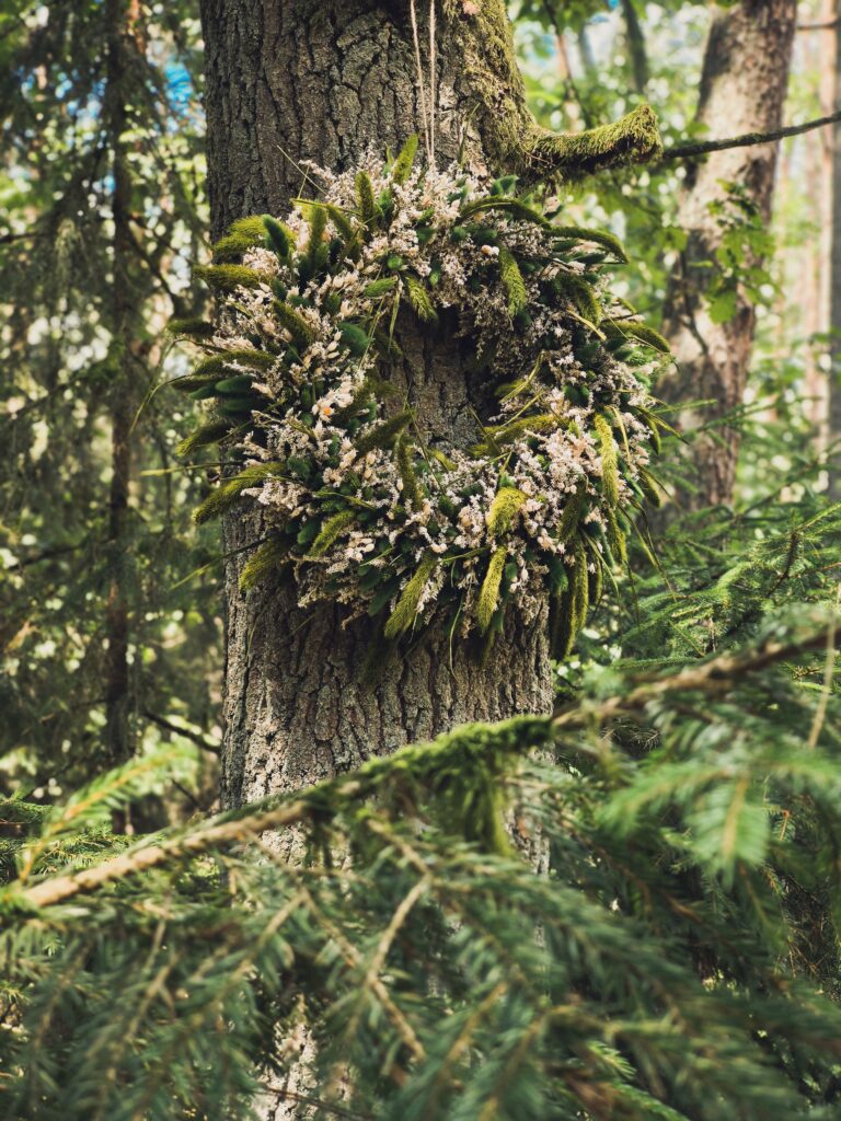 wianki naturalne dekoracje drzwi i wnętrza